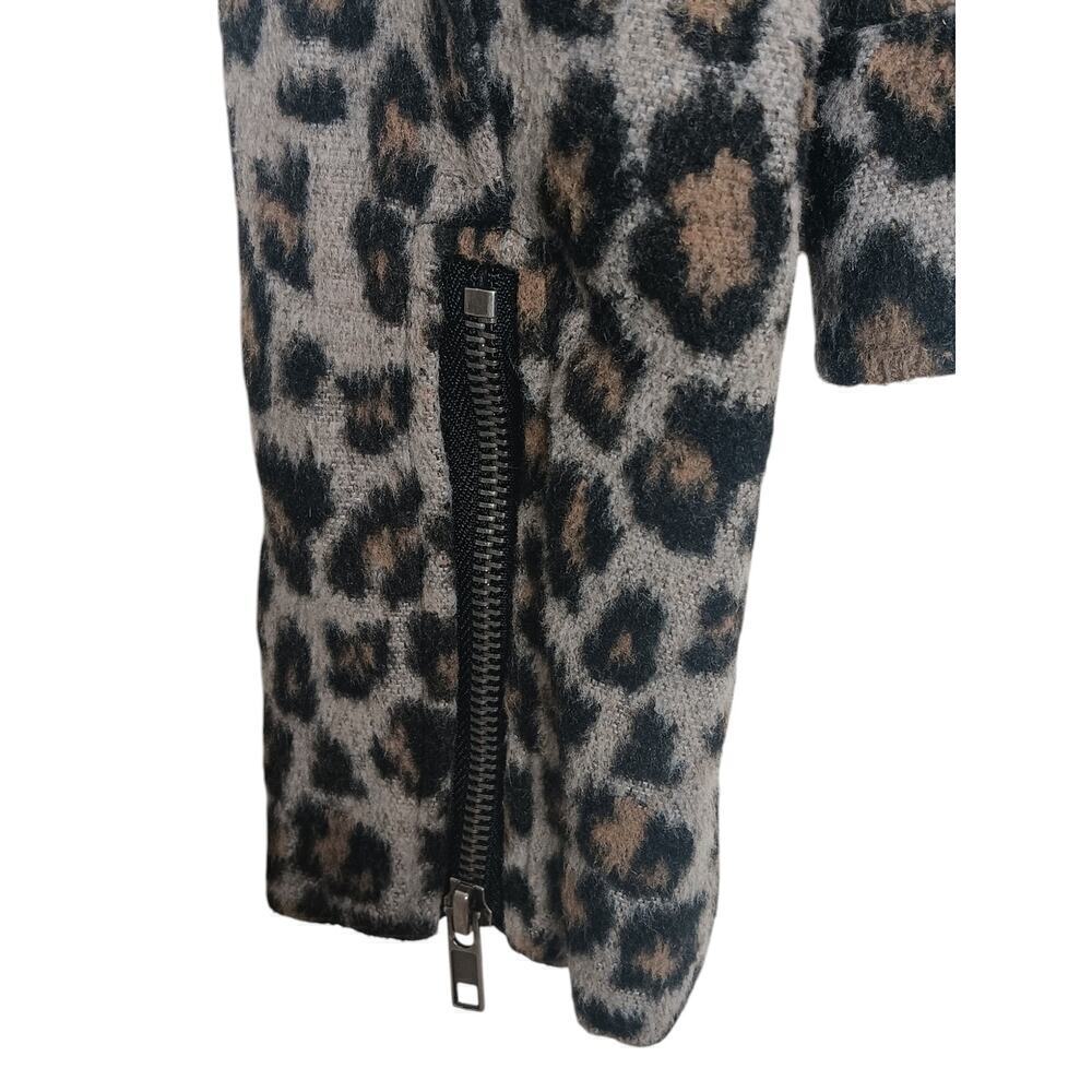 Cupcakes & Cashmere Margaux Wool-blend Jacket in Cheetah Moto Animal Print SZ S - Picture 14 of 16
